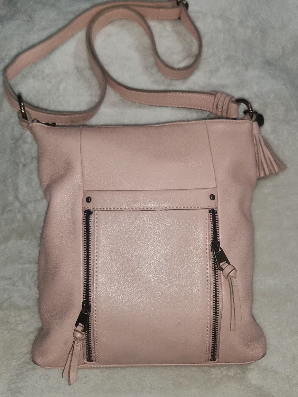 The Sak Collective Ladera Leather Crossbody Bag In Soft Blush Pink